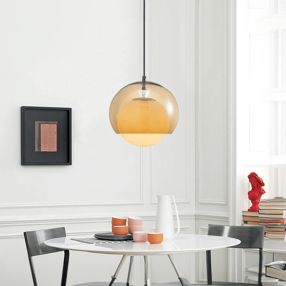 Orbia Glass Pendant Light – Modern Minimalist Globe