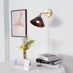Harlow Vintage Pull Chain Wall Lamp – Wooden Dome Design
